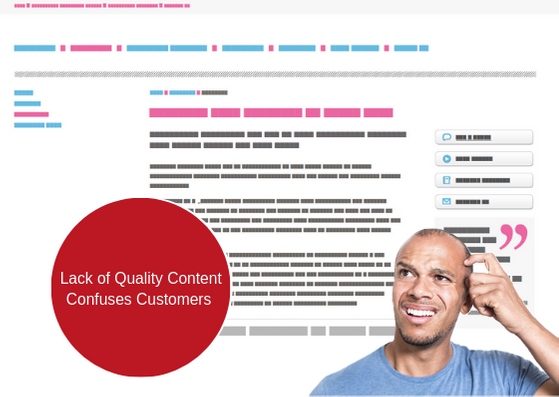 lack of quality content confuses customers